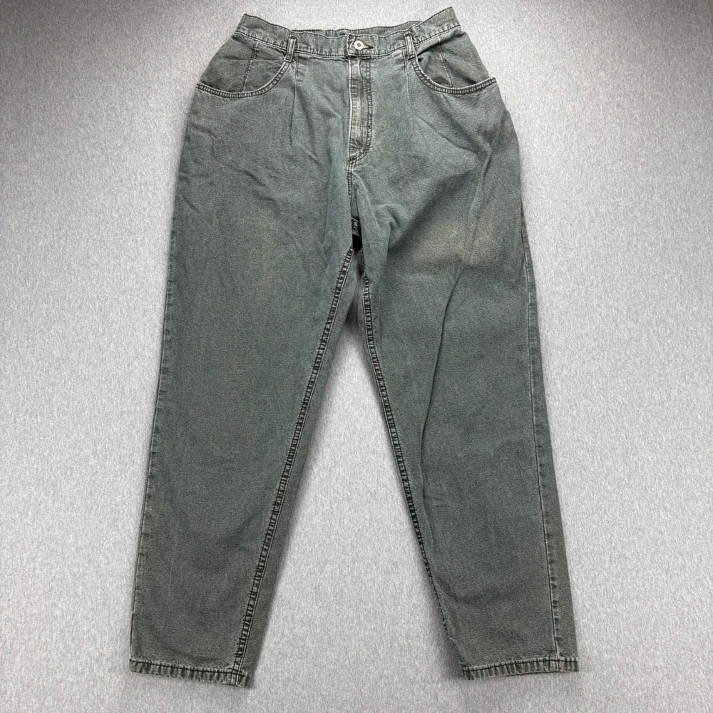 Vintage Lee Jeans Womens 16 90s High Rise Tapered Mom Made In USA 100%‎ Cotton